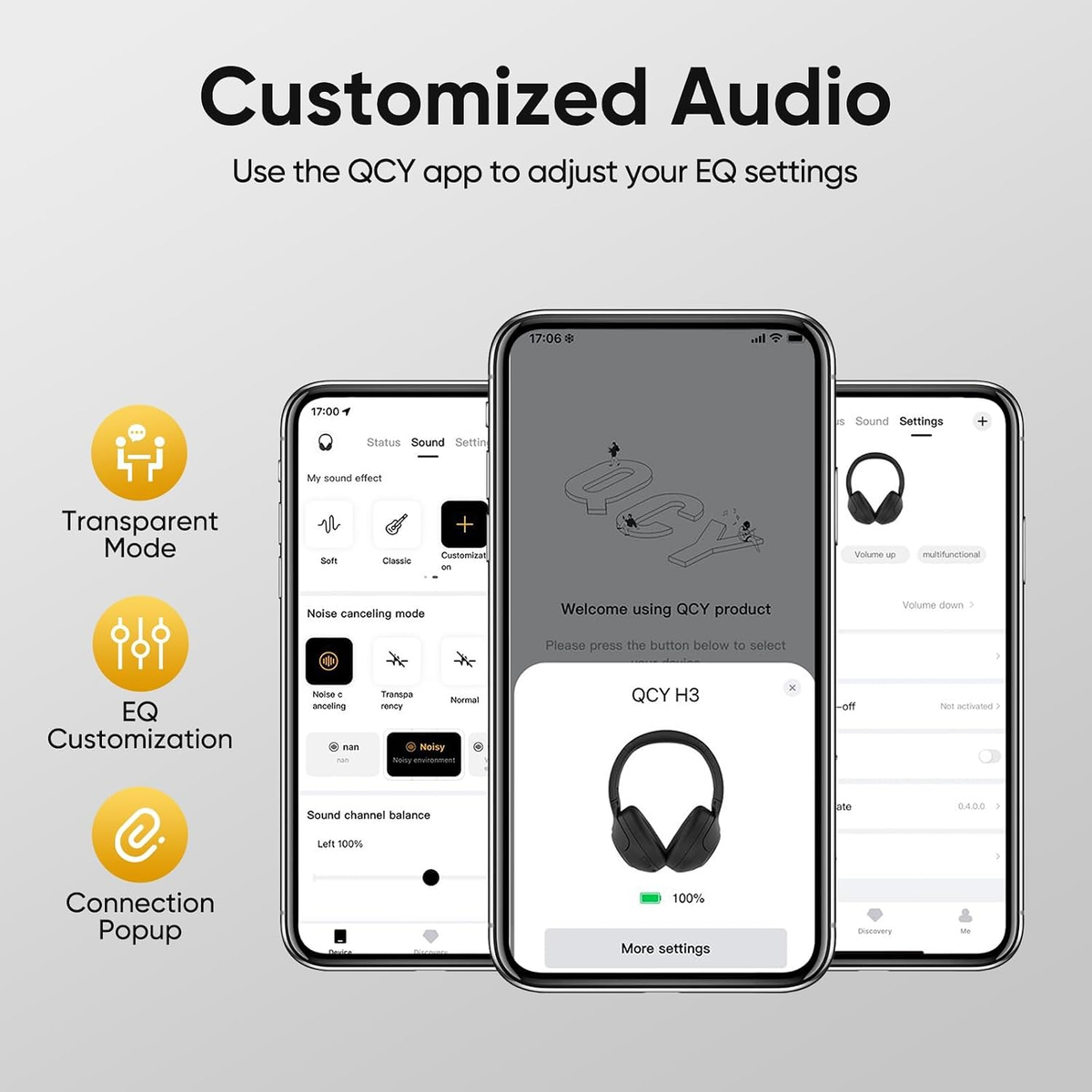 QCY Wireless Headphones H3 lite.ANC