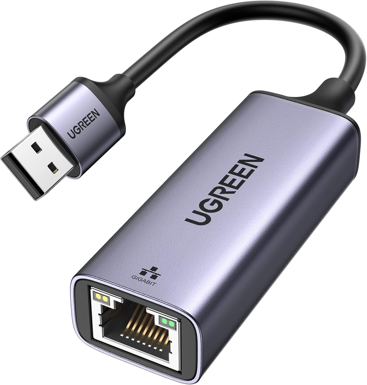 UGREEN USB 3.0 to RJ45 Ethernet Adapter Aluminum Case Space GRY