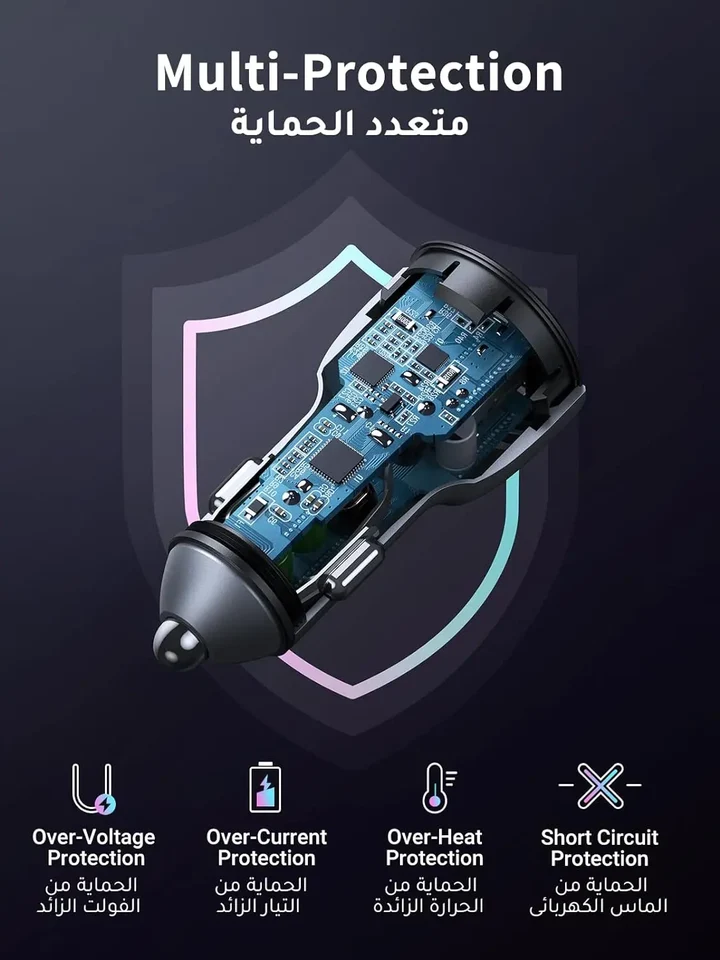 Ugreen PORT FAST CAR CHARGER (52.5W) CD213