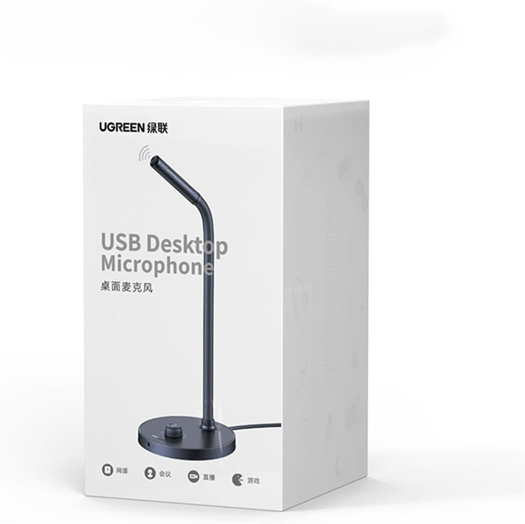 UGREEN Desktop Standplatz USB Port PC Computer Microphone Black