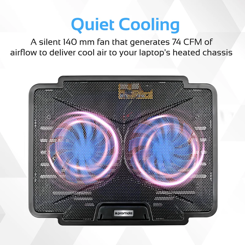 PROMATE AirBase-1 Laptop Cooling Pad with Silent Fan Technology