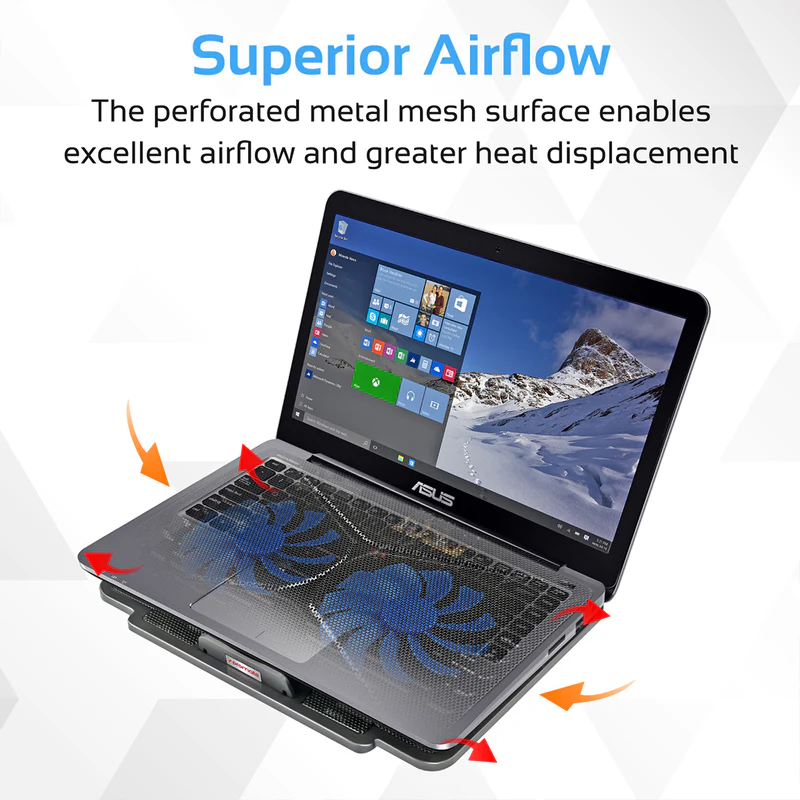 PROMATE AirBase-1 Laptop Cooling Pad with Silent Fan Technology