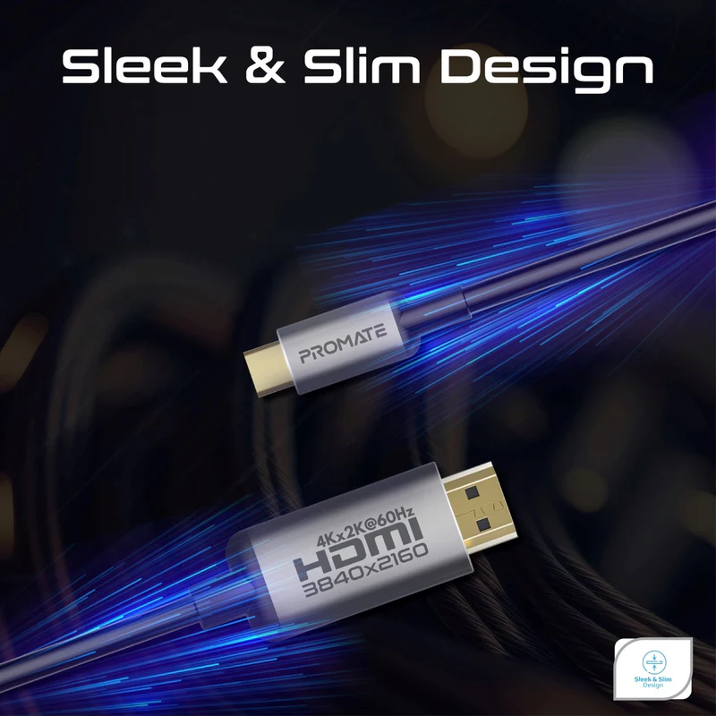 PROMATE HDLink-60H 4K x 2K @60Hz Support USB-C to HDMI Audio Video Cable