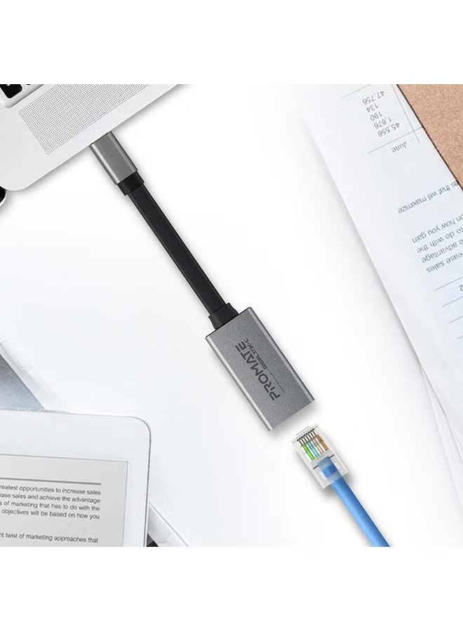 PROMATE GigaLink-C High Speed USB-C to RJ45 Gigabit Ethernet Adapter