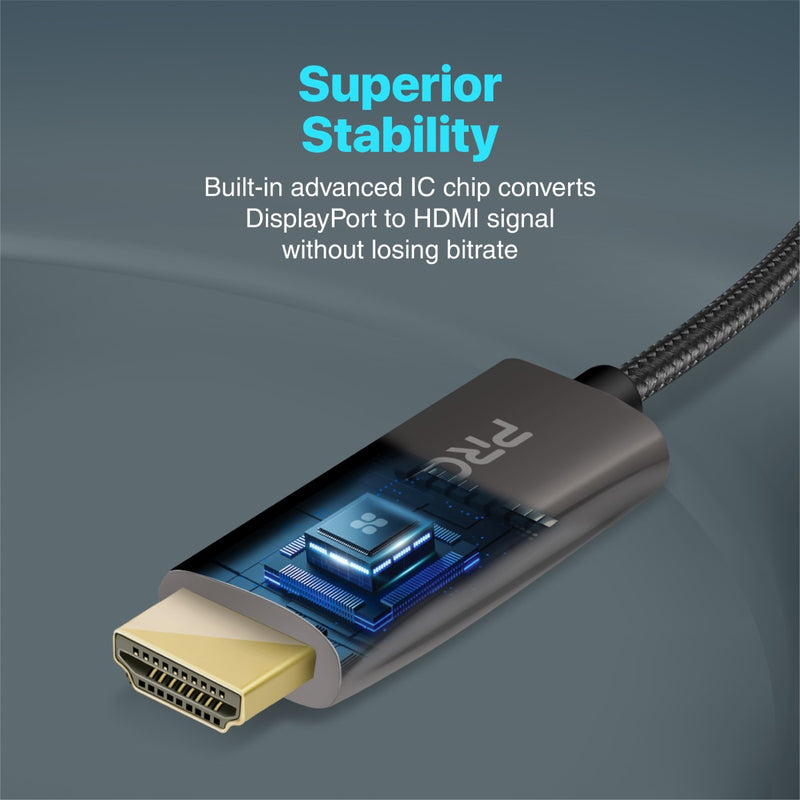 PROMATE ProLink-DP200 4K@60Hz DisplayPort to HDMI Cable,2m Cable Length
