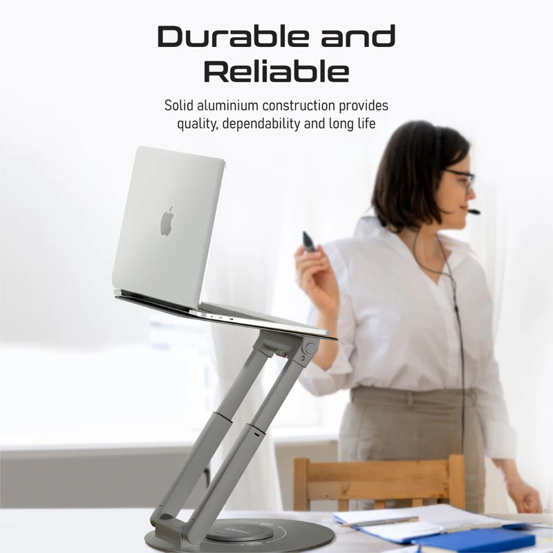 PROMATE DeskMate-6 2-13.8" Height Adjustable Metallic Laptop Riser Stand