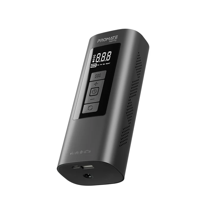 PROMATE Aerify 150PSI Portable Electronic Air Pump with 6000mAh Power Bank