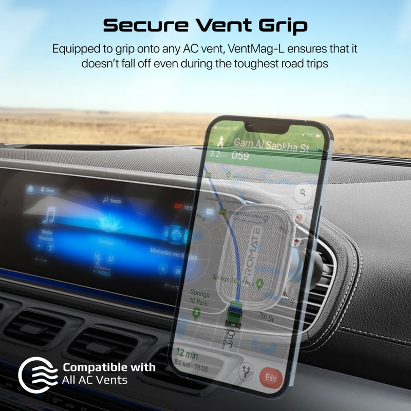 VentMag-L Secure Magnetic AC Vent Mount with 4 Magnets