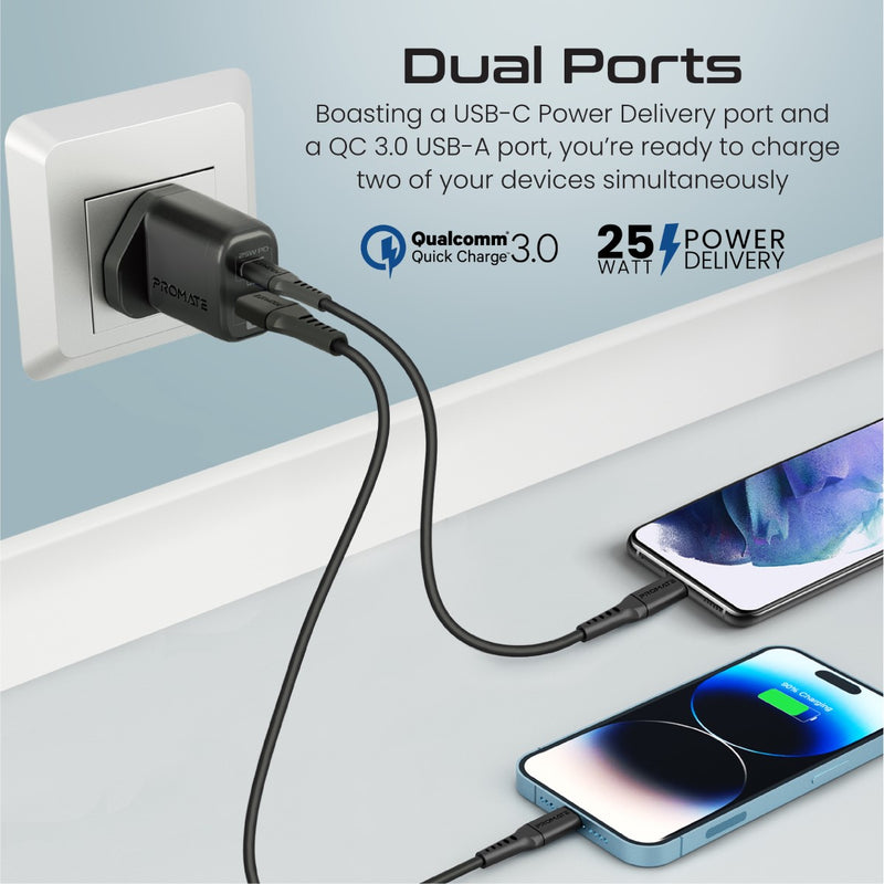 ChargeKit-25PDi 25W Power Delivery Dual Port Adapter with Ultra