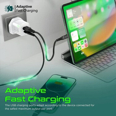 شاحن حائط عالي السرعة PROMATE PowerPort25AC بقدرة 25W