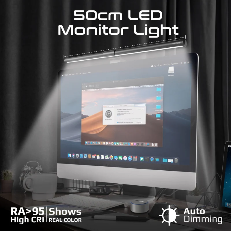 PROMATE Horizon-50 52cm LED Monitor Light, 285 Lumens, Anti Glare, 45° Light Angle