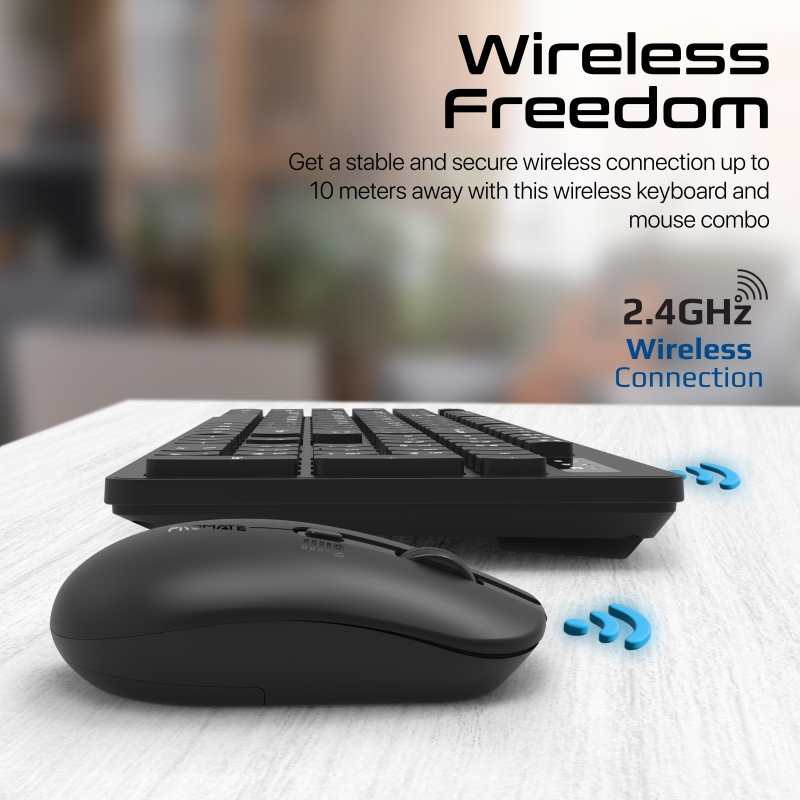 PROMATE ProCombo-13.EN/AR Super Slim Wireless Keyboard & Ambidextrous