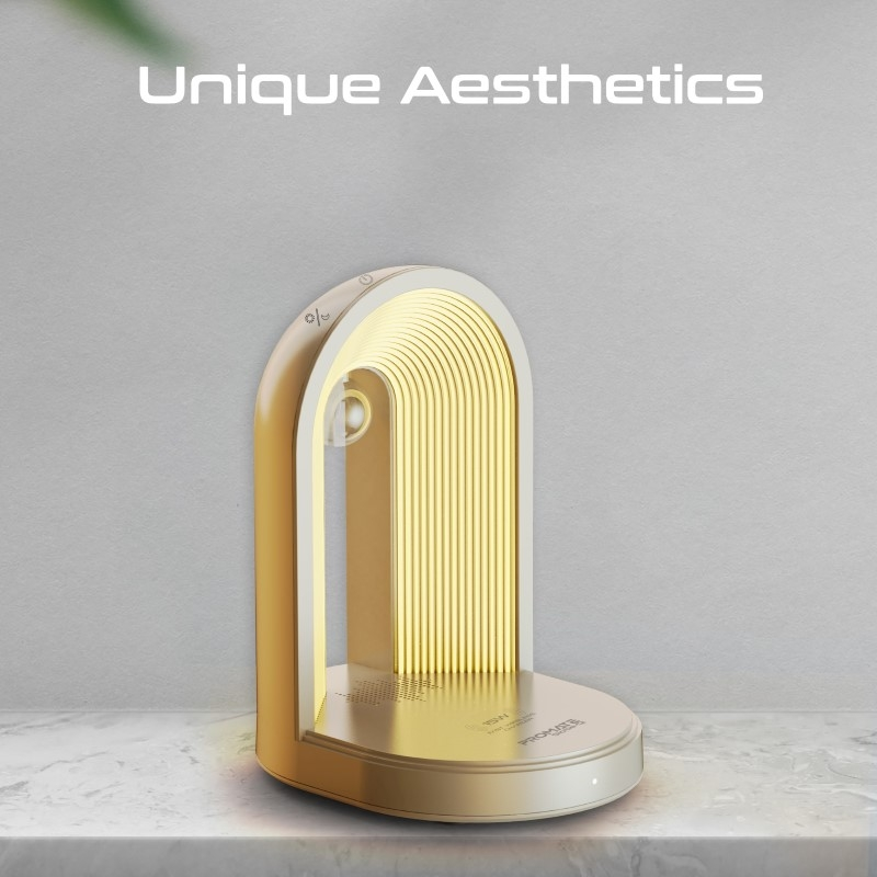 PROMATE Globe-Qi 3-in-1 Night Lamp Bluetooth Speaker with 15W Wireless Charger