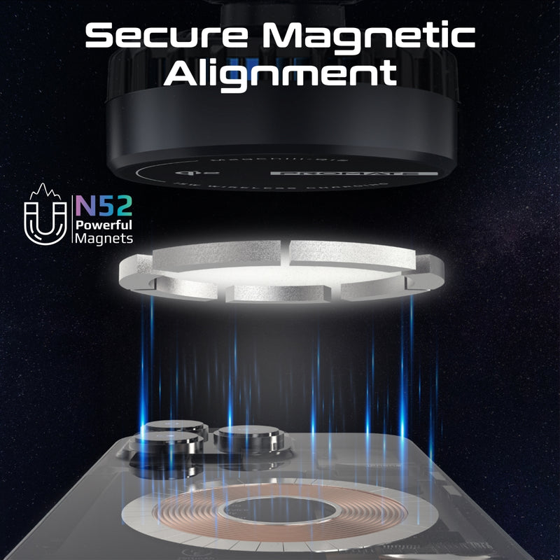 PROMATE MagChill-Qi2 15W Qi2 Certified Wireless Charging Car Mount with Phone Cooling Feature