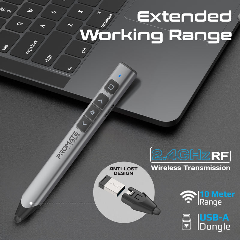 PROMATE ProPointer-S 2.4GHz Stylus and Wireless Presenter with Presentation