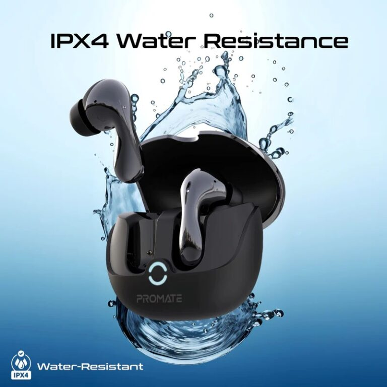 PROMATE Baton. High Fidelity TWS BT V5.4 Hybrid ANC Earbuds, Intellitouch