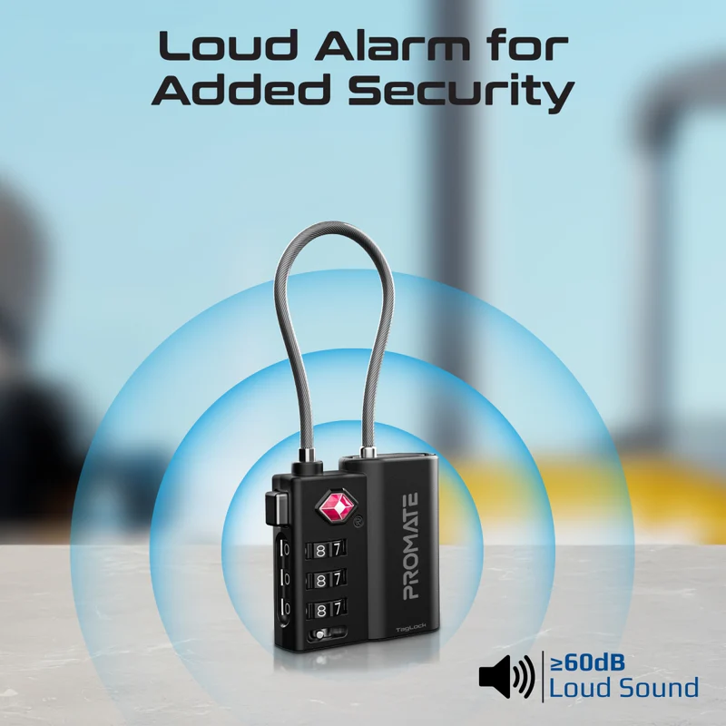 PROMATE TagLock Smart TSA Luggage Lock with Tracking feature