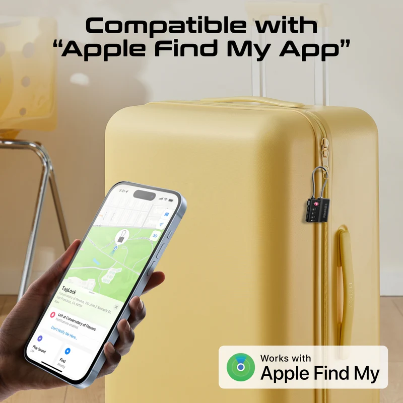PROMATE TagLock Smart TSA Luggage Lock with Tracking feature