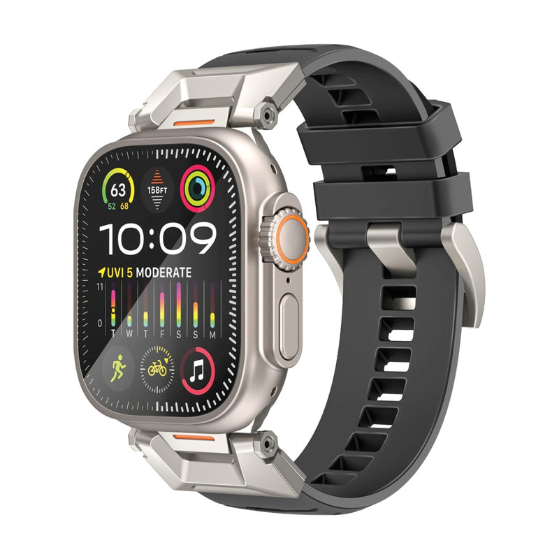 PROMATE SilicaBand-Pro Silicon Apple Watch Strap with Stainless-stee