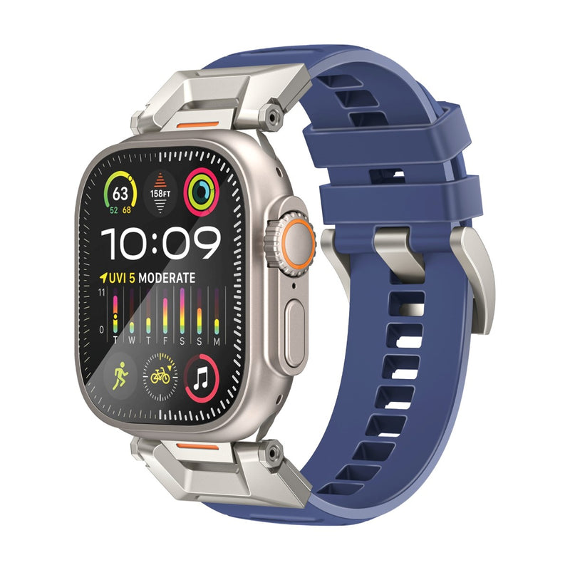 PROMATE SilicaBand-Pro Silicon Apple Watch Strap with Stainless-stee