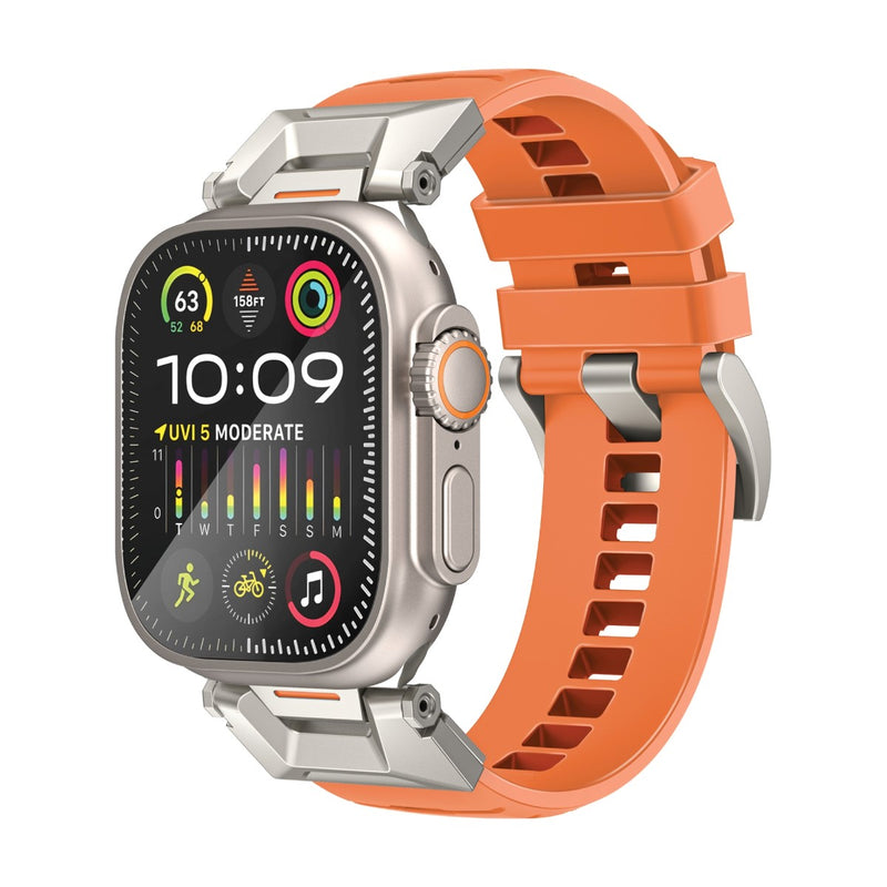 PROMATE SilicaBand-Pro Silicon Apple Watch Strap with Stainless-stee