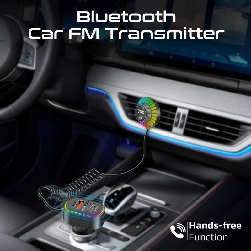 PROMATE SmarTune-EXT Bluetooth V5.3 Car FM Transmitter With 1.5m built-in Controller