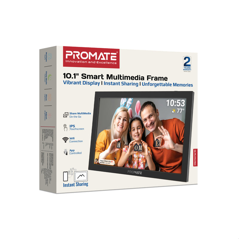 PROMATE Memoria-10.1" Full HD Multimedia Digital Photo Frame, 16Gb