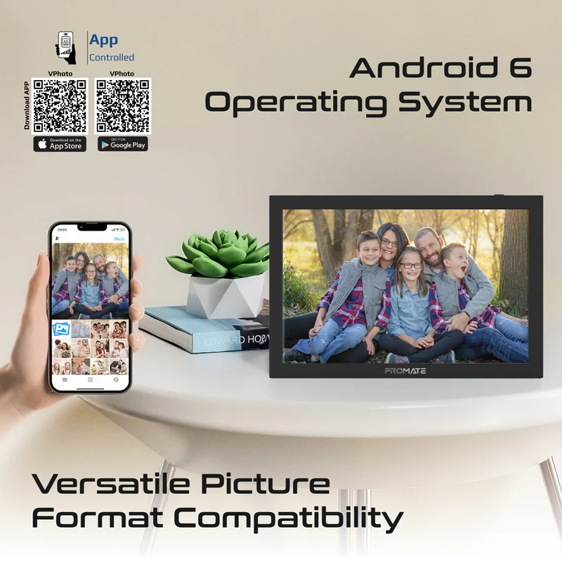 PROMATE Memoria-10.1" Full HD Multimedia Digital Photo Frame, 16Gb