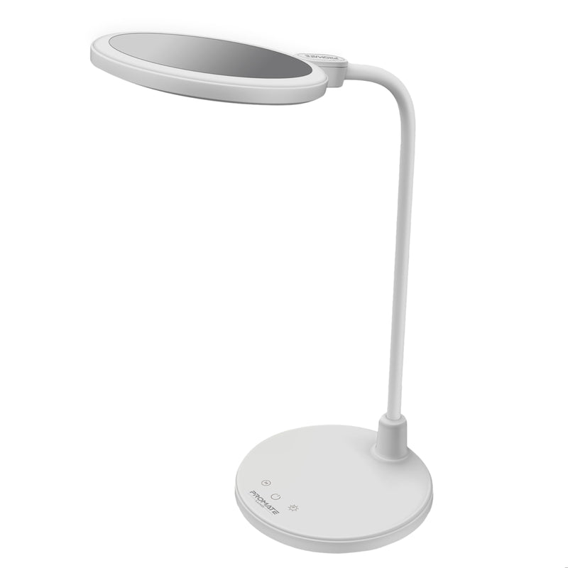 PROMATE Luxo 2-in-1 LED Desk Lamp and Makeup mirror Ring Light