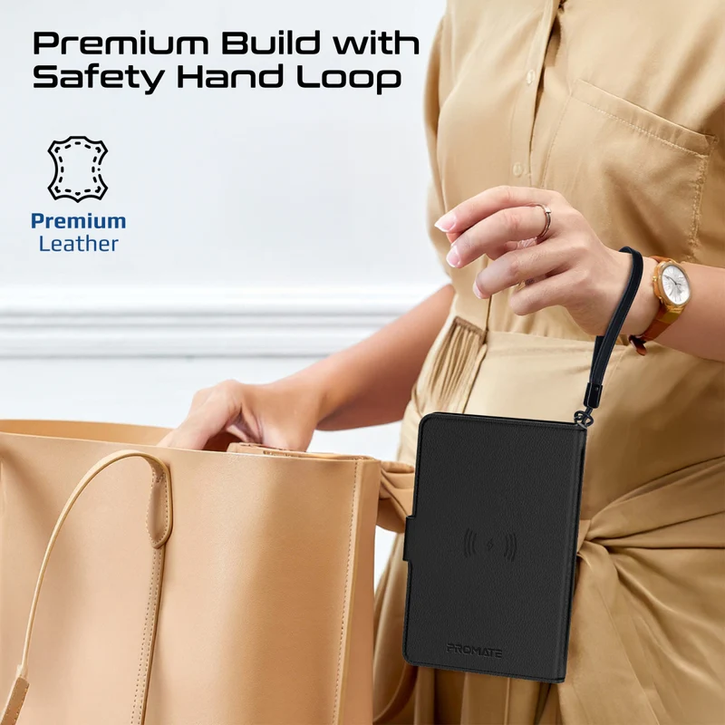 PROMATE PassMate.Burgundy PassPort and Card Holder with Tracking Feature, 170mAh Battery