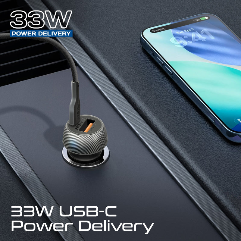PROMATE DriveGear-33Ci High Speed Compact Car Charger with 33W Power