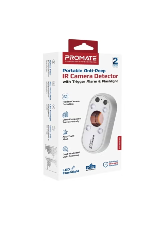 InfraSense.White Portable Infrared Camera Detector, Rechargeable Battery