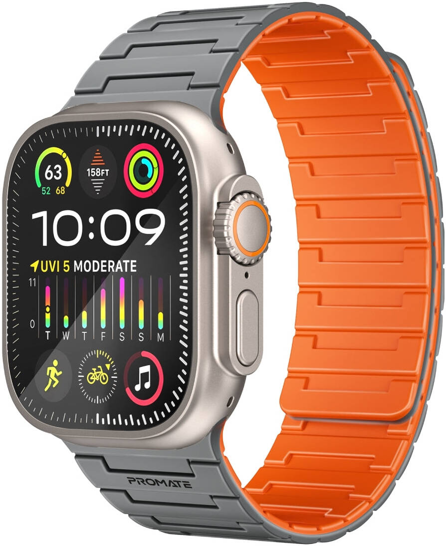 PROMATE MagBand-MS Magnetic Silicone Apple Watch Strap, compatible w/ 42/44mm