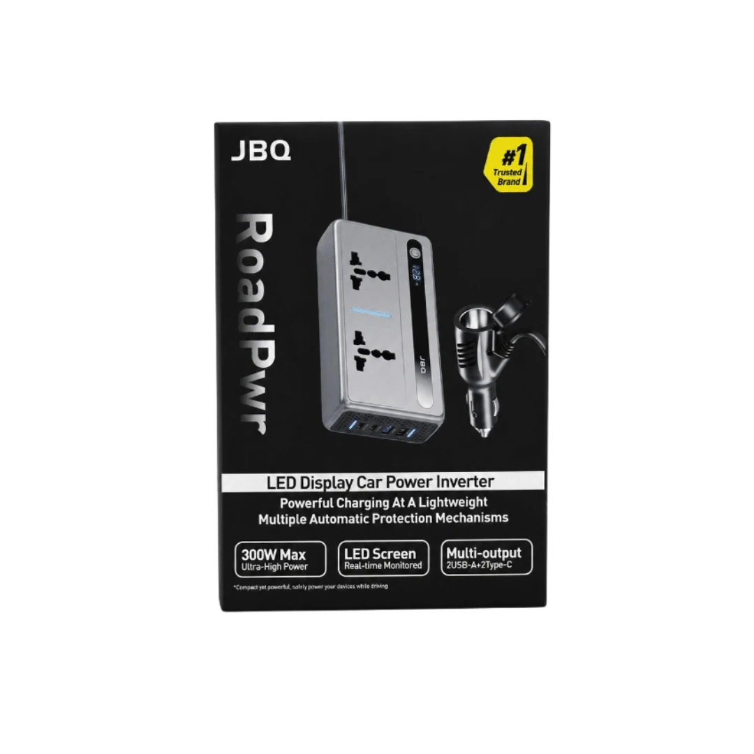 JBQ ROADPWR LED DISPLAY 300W CAR INVERTER SILVER M713102