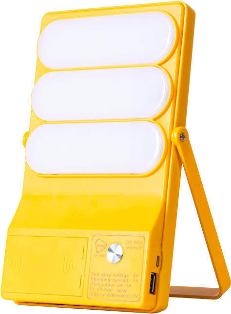 Solar Charging Emergency Light Yellow - New Quality Ware FA-7002B 30W