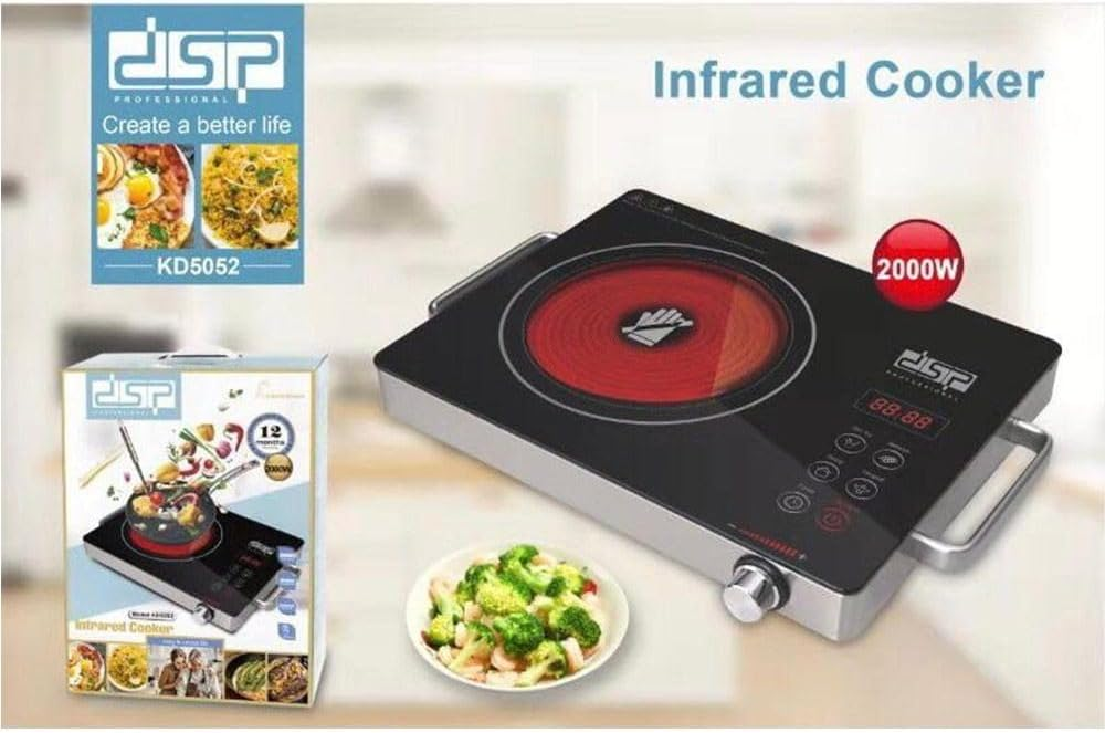 DSP Portable Infrared Electric Stove Digital Timer Tabletop DSP KD5052 Multicolor Infrared Cooker 2000W