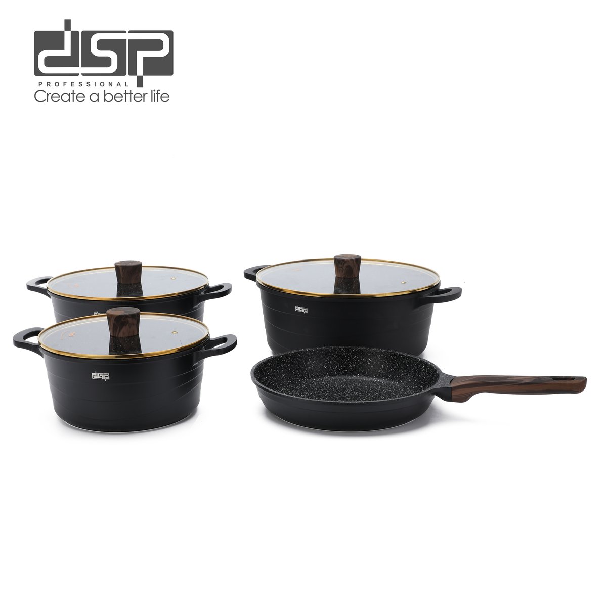 DSP Professional Cookware Set Household Cooking Pot Casserole Soup Pot 15-piece Combination CA018-S02