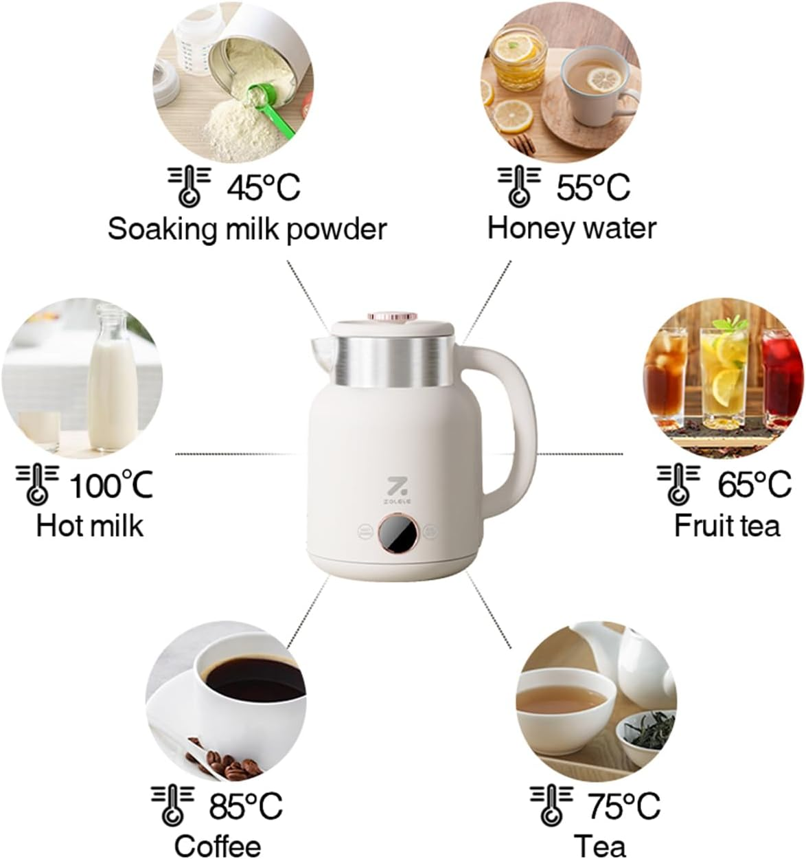 ZOLELE HK152 Cordless Smart Electric Kettle