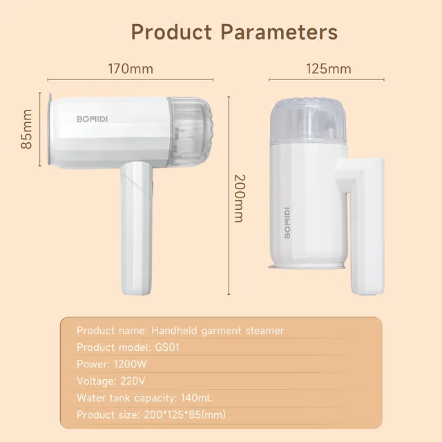 BOMIDI Handheld Garment Steamer Iron Steam GS01