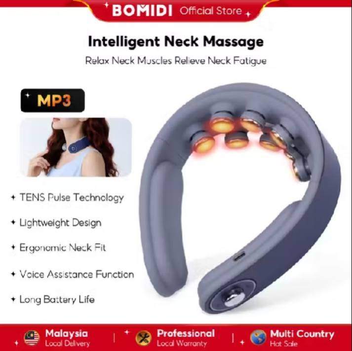 BOMIDI 4in1 Neck Massager MP3 With TENS
