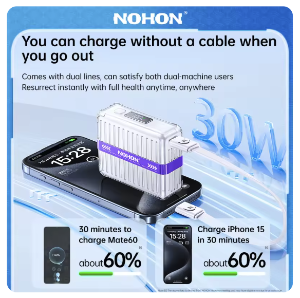 NOHON Power Bank 30W 10000MAH Fast Charging