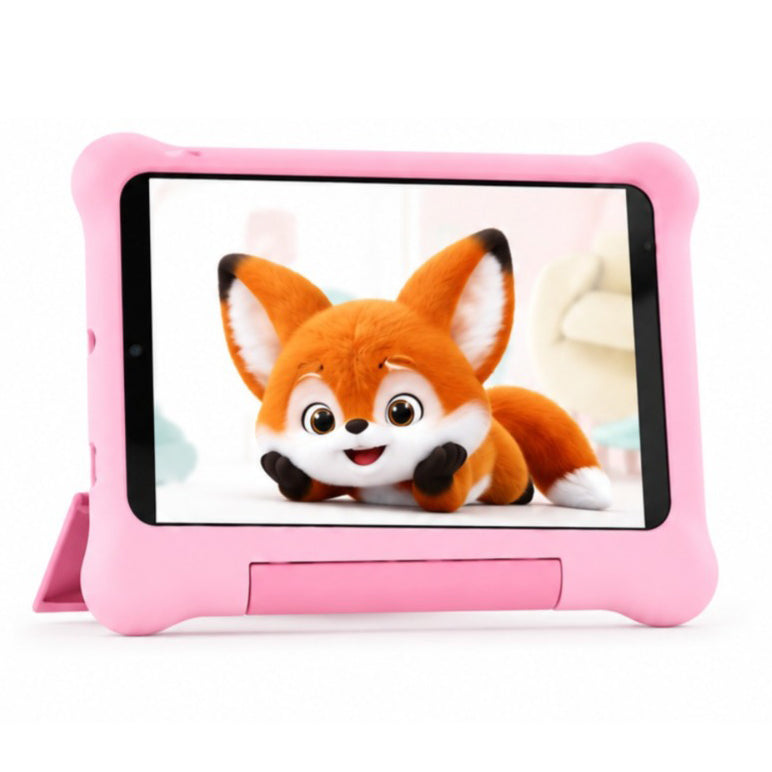 Maniner Kids Tablet M6 4GB RAM + 128GB Storage with Protective Case – Pink