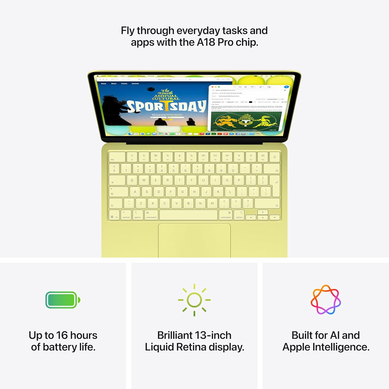 Apple MacBook Neo RAM:8GB 256GB STORAGE (Yellow)
