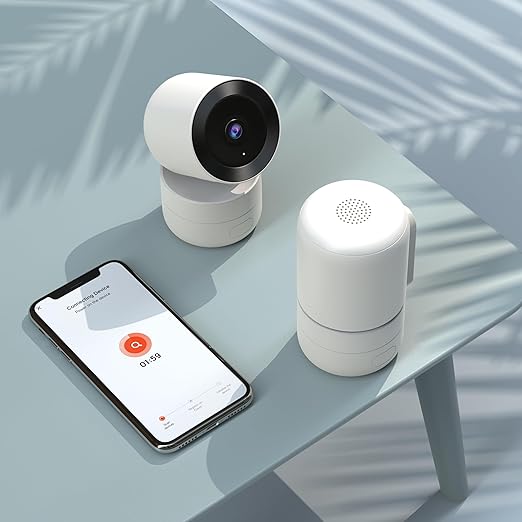 Powerology 4MP Indoor PTZ Smart Camera with Dual-Band WiFi, AI Motion Detection & 256GB Storage Support – White