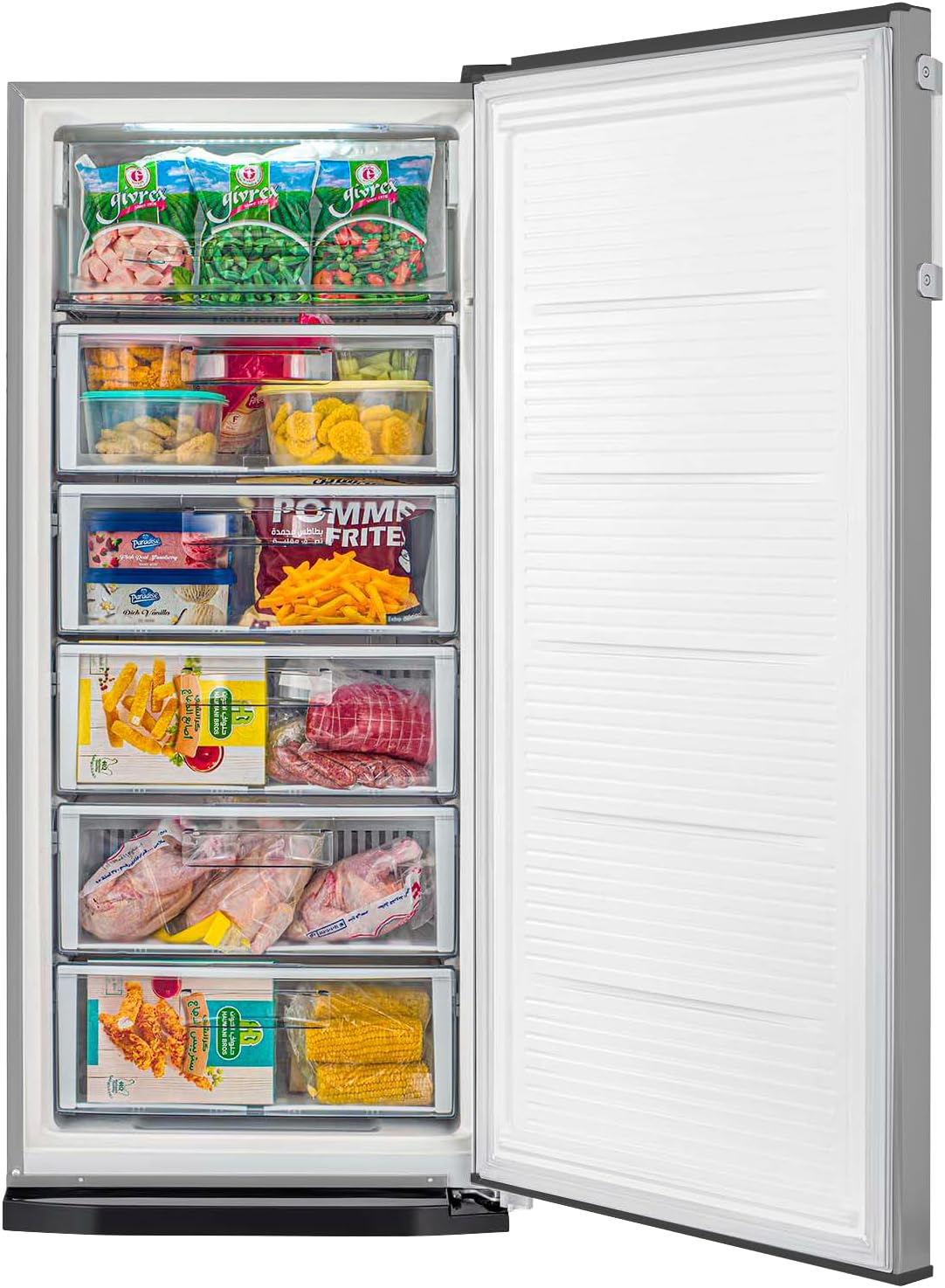 Tornado Deep Freezer Inverter No Frost 6 Drawers 223 Liter Silver Rh-H22Tv-Sl