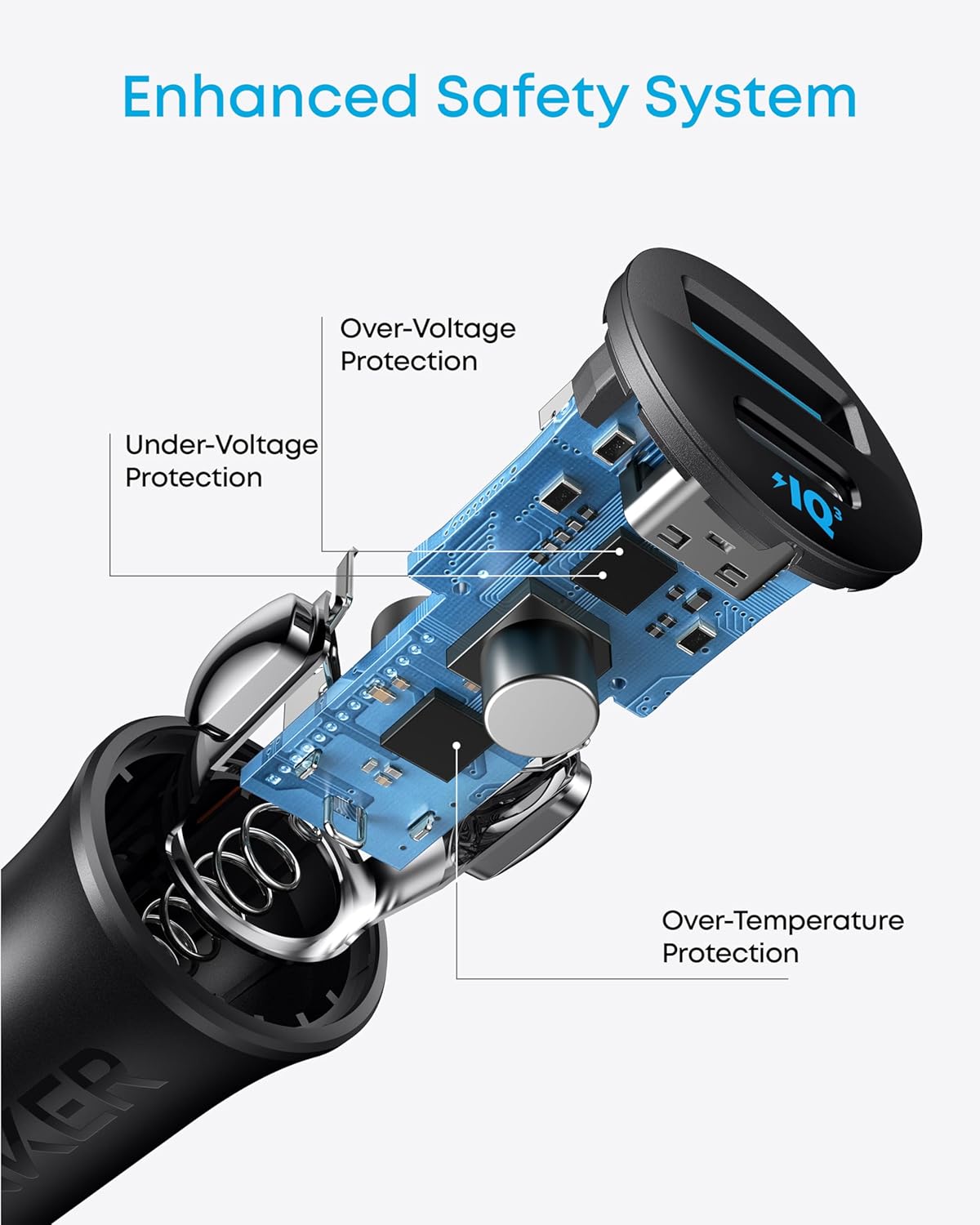 Anker Car Charger 30W 2 Ports-Black-A2741H11