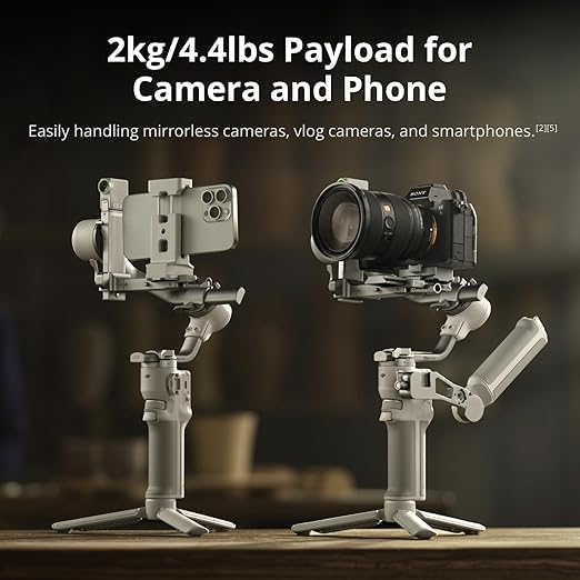 DJI RS 4 Mini, Gimbal Stabilizer , Auto Axis Locks, Camera Gimbal, Native Vertical Shooting