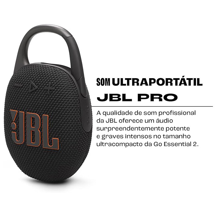 JBL Clip 5 Portable Waterproof Bluetooth Speaker with 12 Hours Playtime – Black