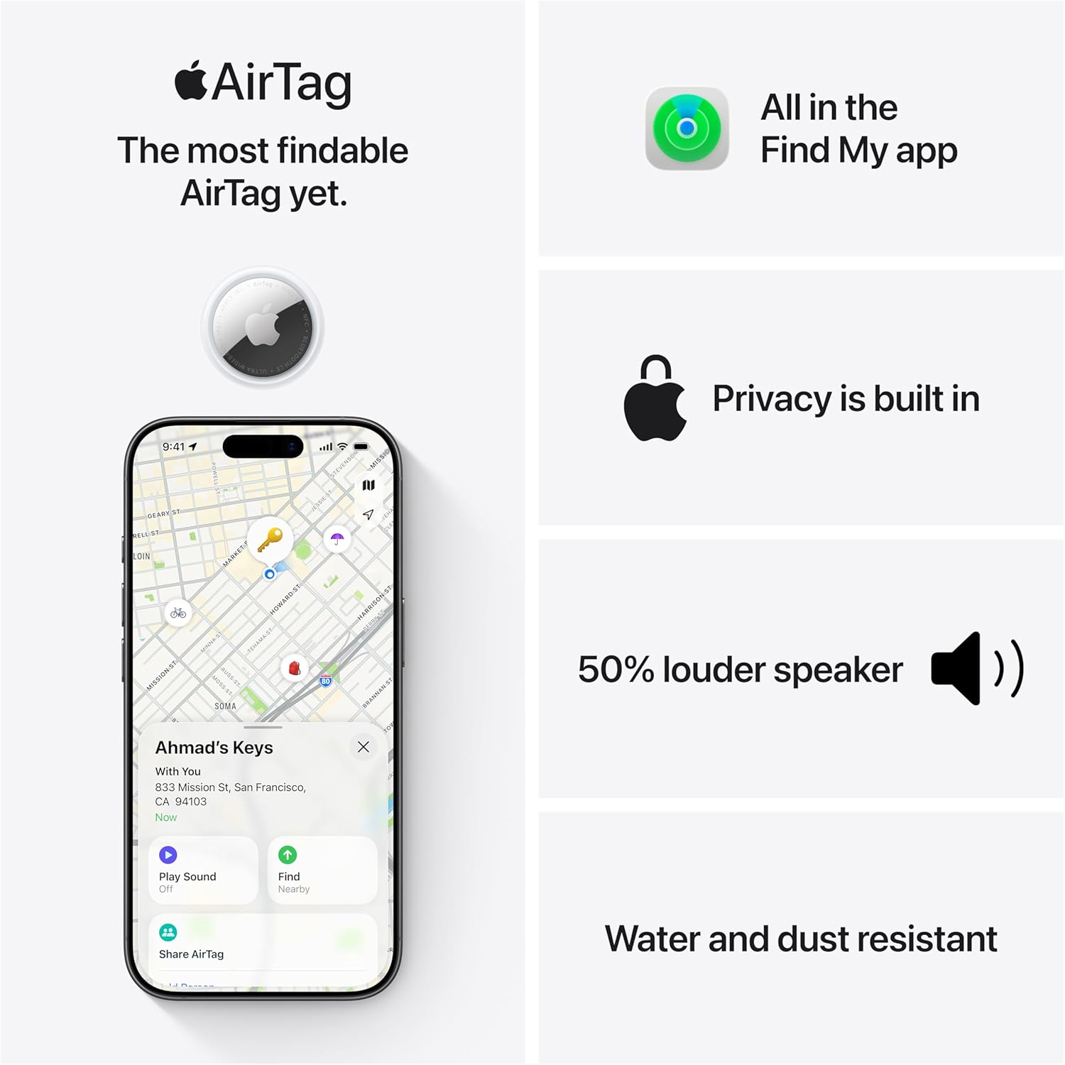 Apple Airtag (2nd Generation) 1 Pack {MFE94}