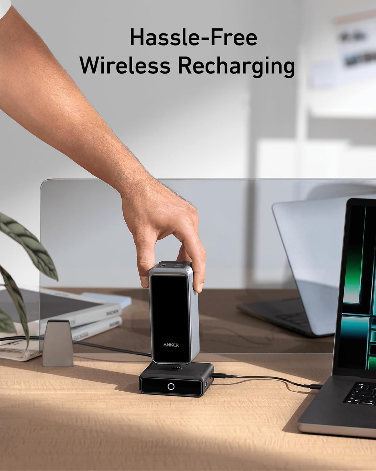 Anker 100W Charging Base for Anker Prime Power Bank ( Charging Stand with 3 USB-Ports) A1902211